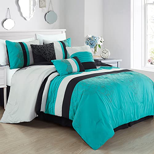 Teal/Gray/Black Geometric