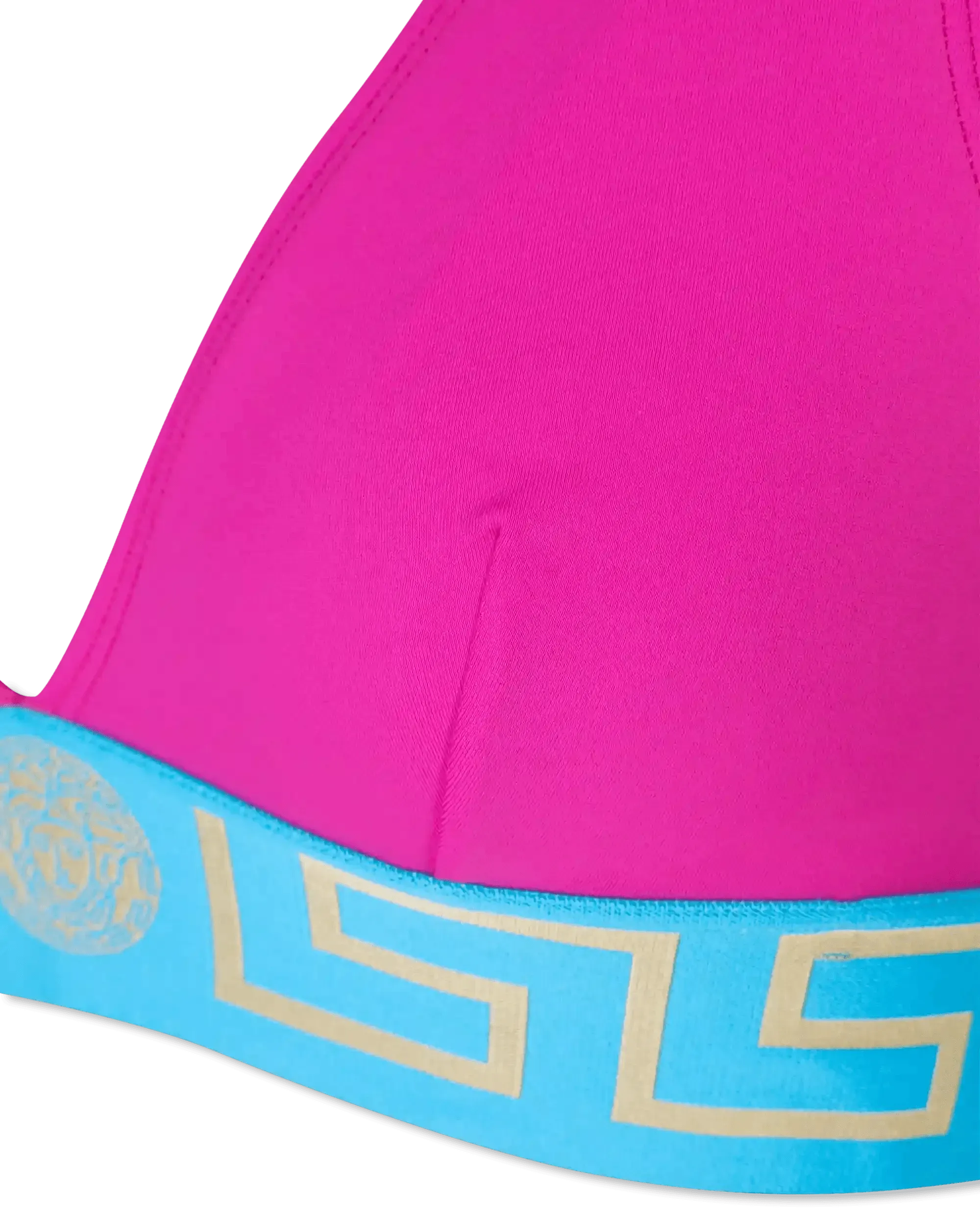 Greek Key V Neck Bikini Top - Women's Stylish Swimwear for Beach & Pool - Perfect for Summer Vacations, Resort Getaways, and Tropical Holidays