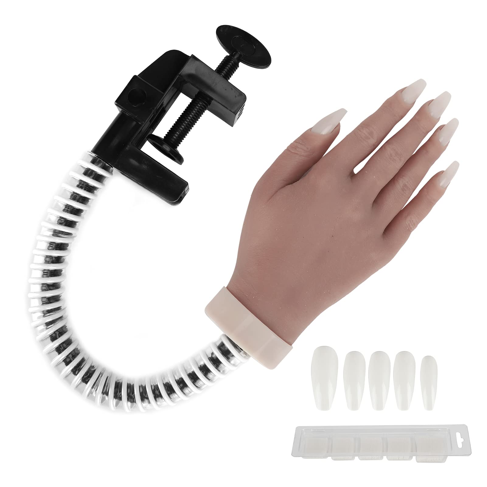 Professional Manicure Practice Mannequin Hand - Durable Nail Training Model with Detachable False Nail Tips for Nail Art Students & Salon Professionals | Perfect for Nail Technician Training & Home Practice