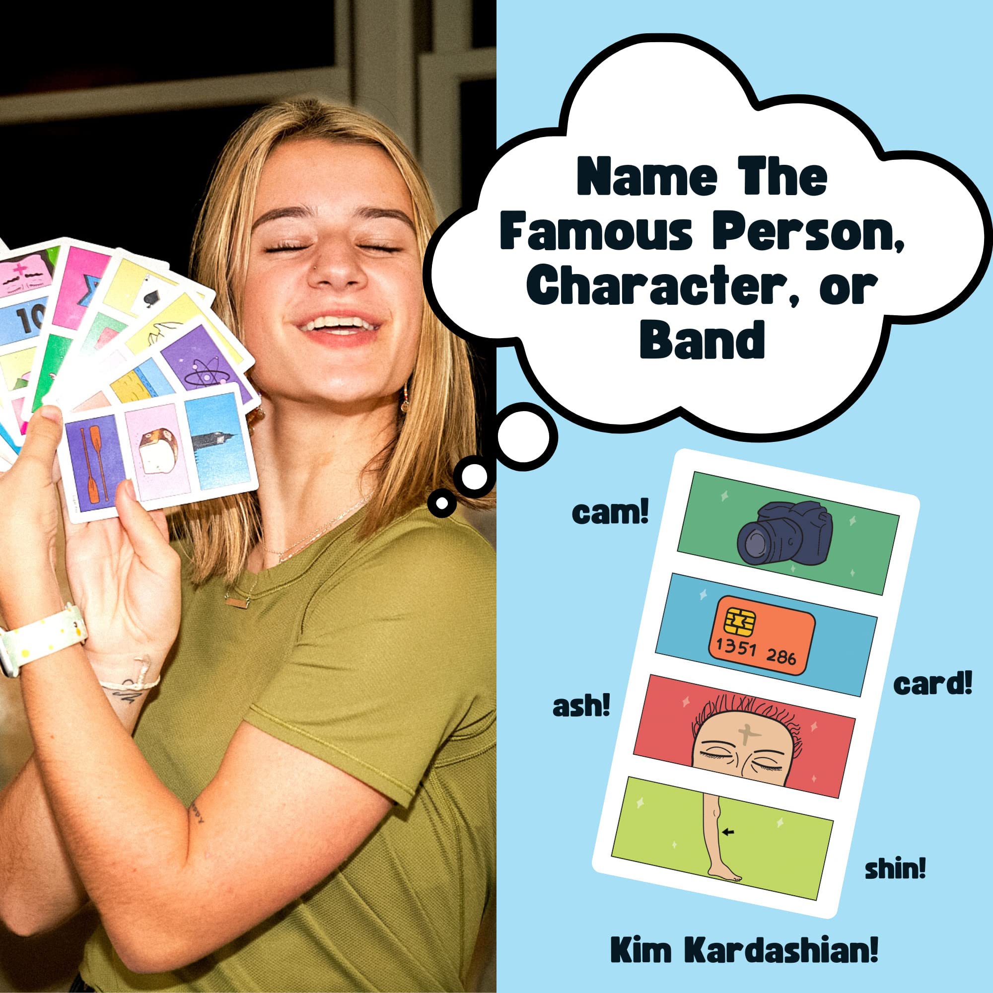 OFF TOPIC Get The Picture Card Game - Fun Family Word Puzzle Party Game for 2+ Players | Perfect for Game Nights, Family Gatherings & Icebreaker Activities