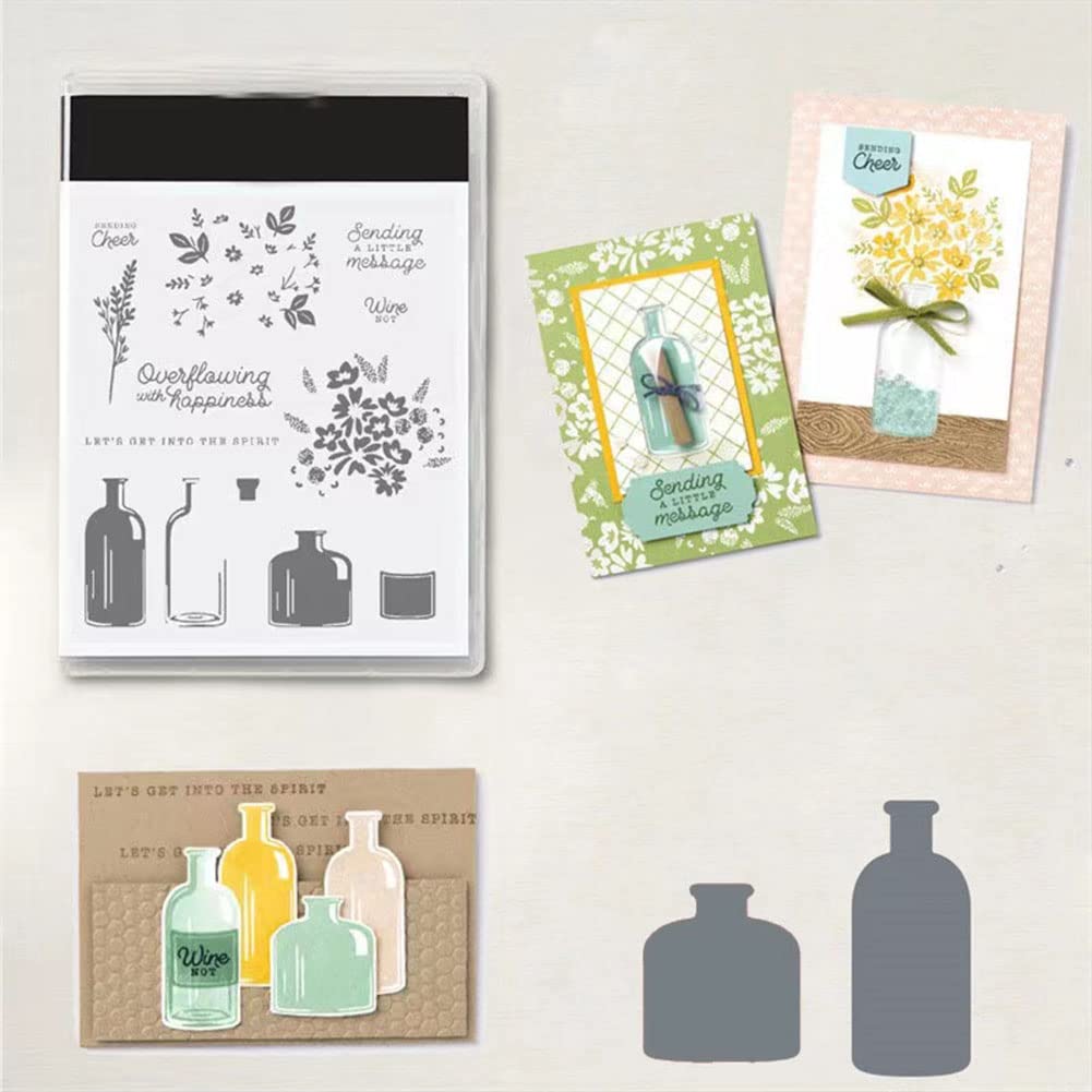 Metal Cutting Dies & Stamps for Card Making - DIY Scrapbooking Arts & Crafts Supplies (Multiple Styles) - Perfect for Handmade Greeting Cards, Wedding Invitations, and Paper Craft Projects
