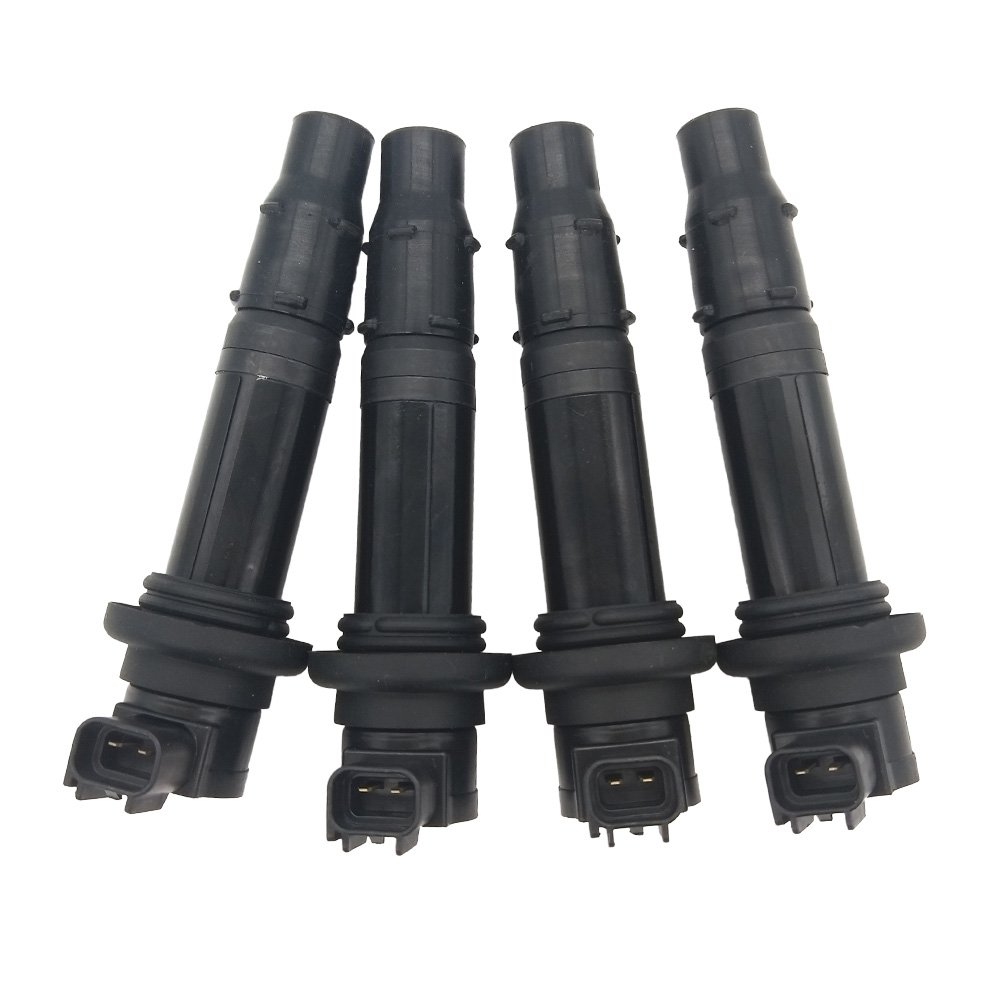 4Pcs Ignition Coil Replacement for Yamaha FZ1 FZS1 Vmax 1700 YZF-R1 YZF-R6 YZF-R6S - Compatible with 5VY-82310-00-00 - High Performance Motorcycle Engine Parts for Smooth Acceleration & Reliable Starts
