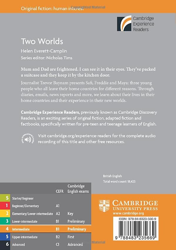 Two Worlds Level 4 Intermediate - Cambridge Experience Readers | ESL Learning Book for Adults & Students | Perfect for Classroom Study & Self-Improvement