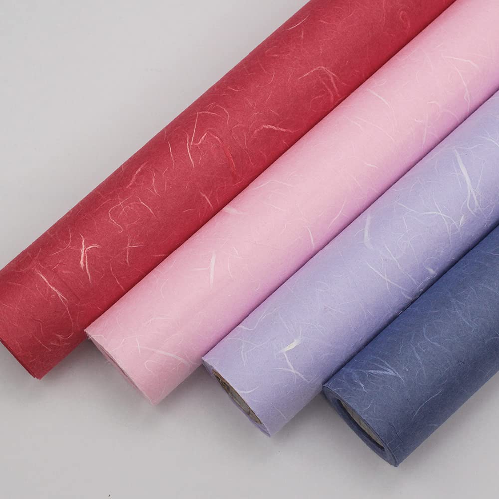 Premium Korean Hanji Mulberry Paper Roll - Natural Fiber Texture, Unyong Lavender (21.3