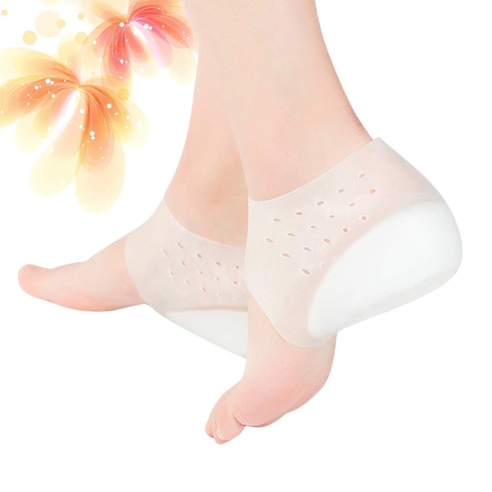 HEALLILY Silicone Shoe Lifting Insoles - 1 Pair Invisible Heightening Heel Pads for Men & Women - Comfortable Foot Support for Work, Dating & Daily Wear