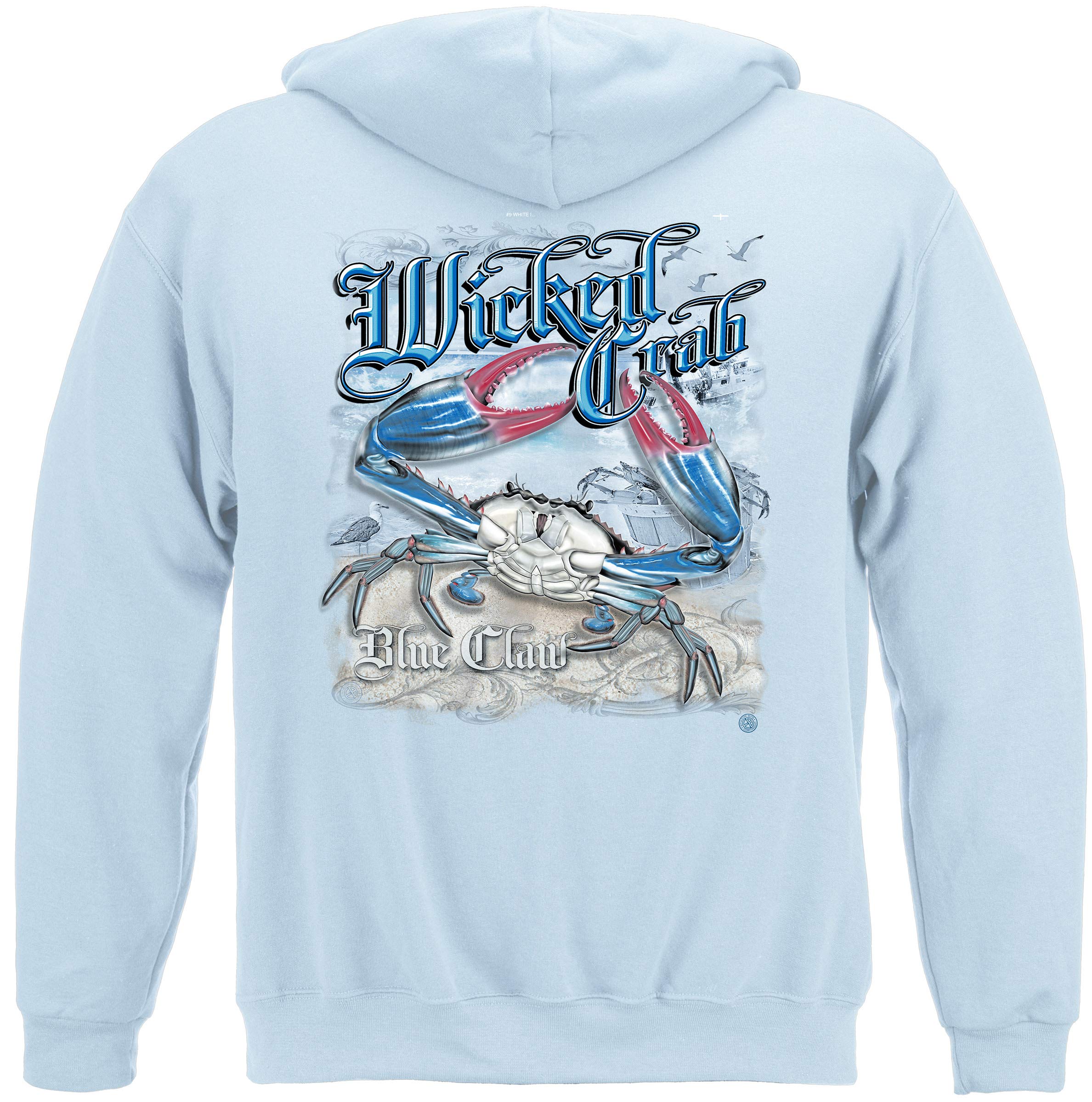 Erazor Bits Wicked Crab Hooded Sweatshirt WF110SW - Trendy Graphic Pullover for Men & Women - Perfect for Casual Wear, Street Style & Outdoor Activities