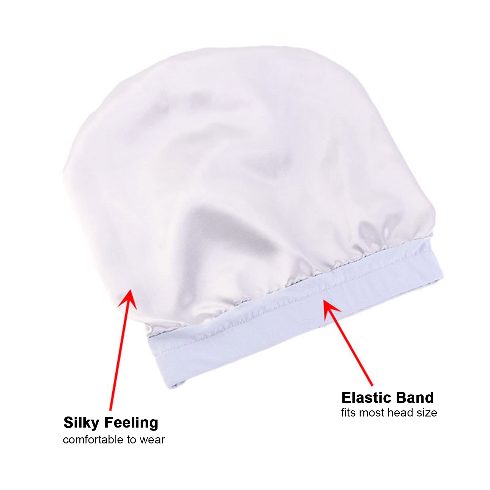 Silky Lined Cotton Sleep Cap for Women - Soft Hair Bonnet for Night Sleeping, Natural Curly & Long Hair Protection - Perfect for Bedtime, Travel & Home Hair Care