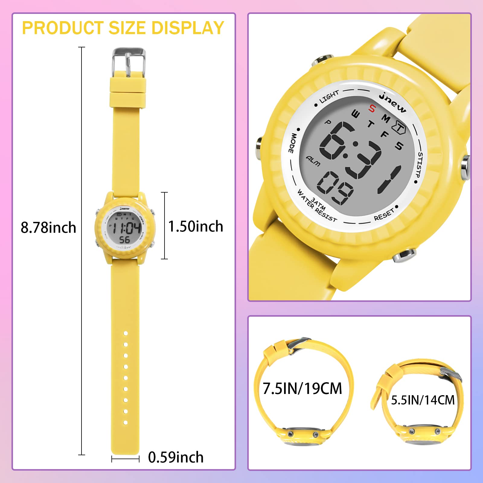 SUPZOE Kids Watches for Boys & Girls Ages 3-9 - Waterproof Unicorn Digital Watch with LED Light - Perfect Birthday & Christmas Gift for 3-8 Year Olds - Ideal for School, Playtime & Outdoor Activities