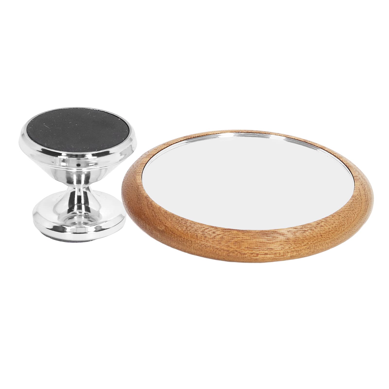 Premium Magnetic Coffee Observation Mirror - Adjustable Viewing Angle for Perfect Espresso Shots, Durable & Drop-Resistant Design for Baristas & Coffee Shops (Silver) | Ideal for Latte Art Training & Professional Brewing