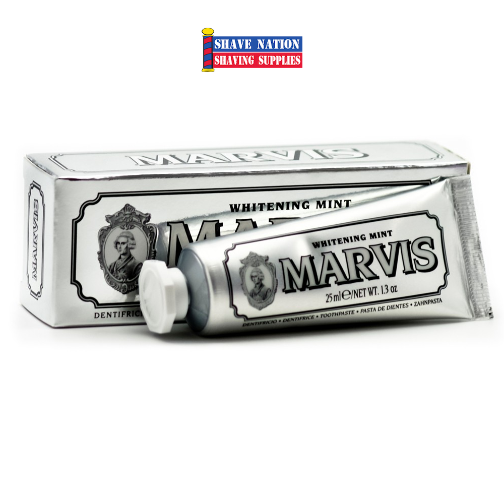 Marvis Whitening Mint Toothpaste 1.3oz - Fresh Breath & Stain Removal for Daily Oral Care | Perfect for Travel & Home Use