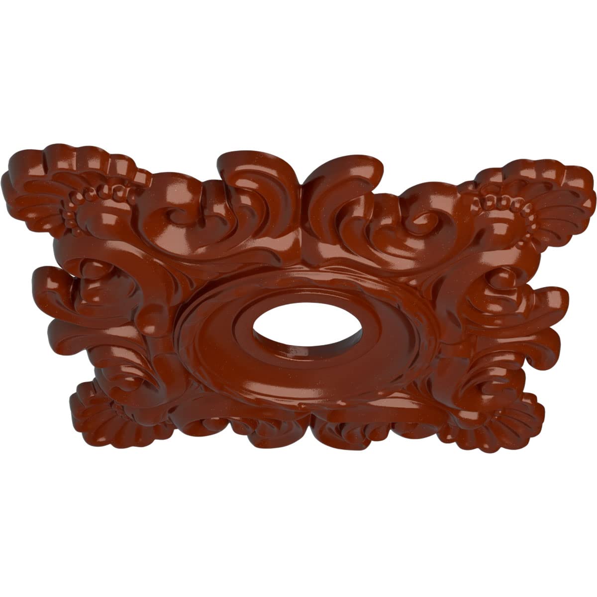 Ekena Millwork CM18CRFIF 18 Inch Round Ceiling Medallion - Hand-Painted FireBrick Finish - 18