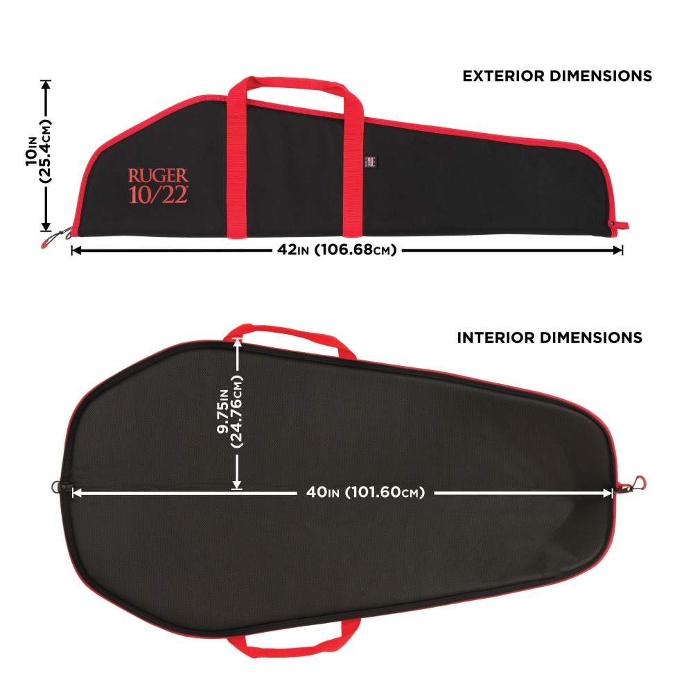 Allen 275 40 Ruger 10/22 Tactical Rifle Case - Black 40