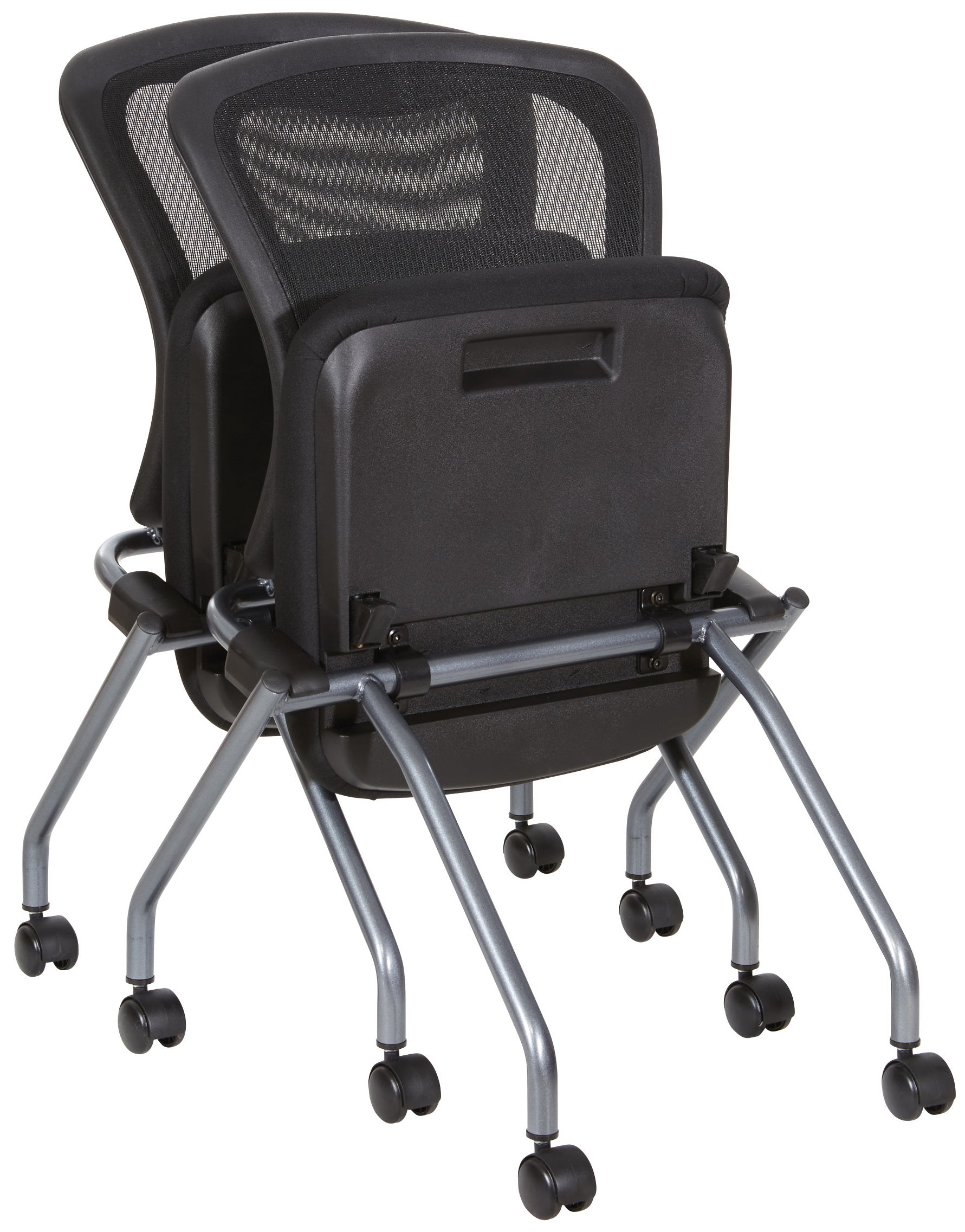 Office Star Pro Line II Armless Folding Mesh Chair - 2 Pack [84220] | Ergonomic & Breathable Office Chair for Home, Office & Conference Rooms | Perfect for Workstations, Study Areas & Small Spaces