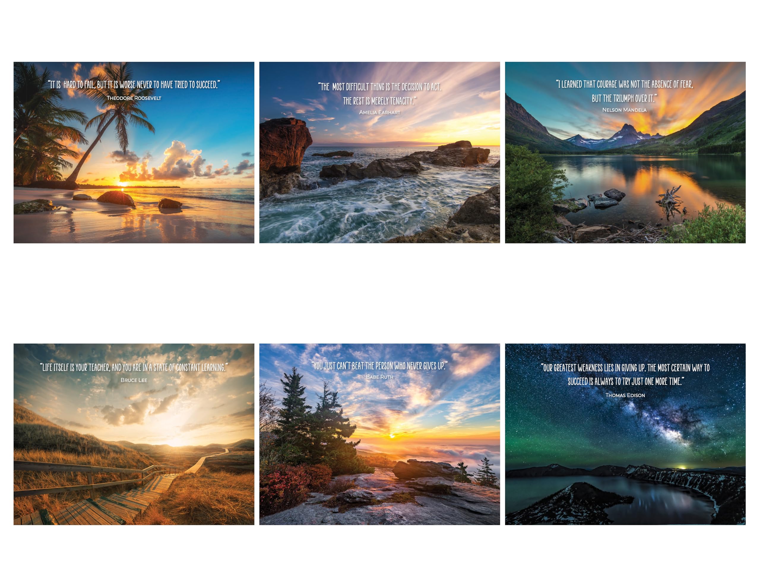 JBH Creations 2025 Motivational Calendar - Wisdom in Nature Inspirational Quotes for Home, Office & Classroom Decor | Daily Positivity & Goal Setting Planner