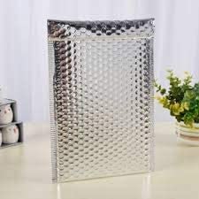 ProLine Glamour Metallic Silver Poly Bubble Mailers - Self Sealing Envelopes (4x8 Inches, Extra Wide) - Pack of 1000 | Perfect for Ecommerce Shipping, Small Business Packaging & Online Store Protection