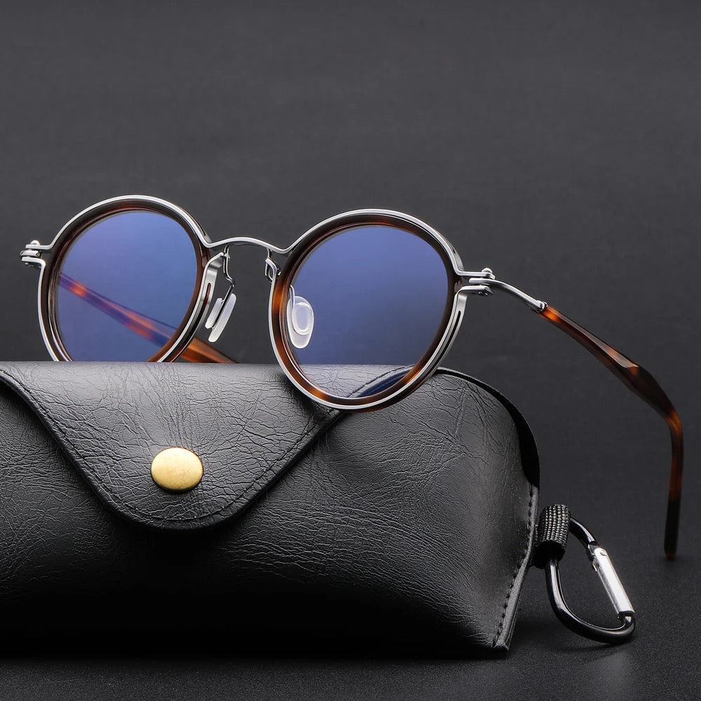 Vintage Round Acetate Eyeglass Frames - Tate Retro Style Glasses for Men & Women - Perfect for Reading, Fashion, and Everyday Use