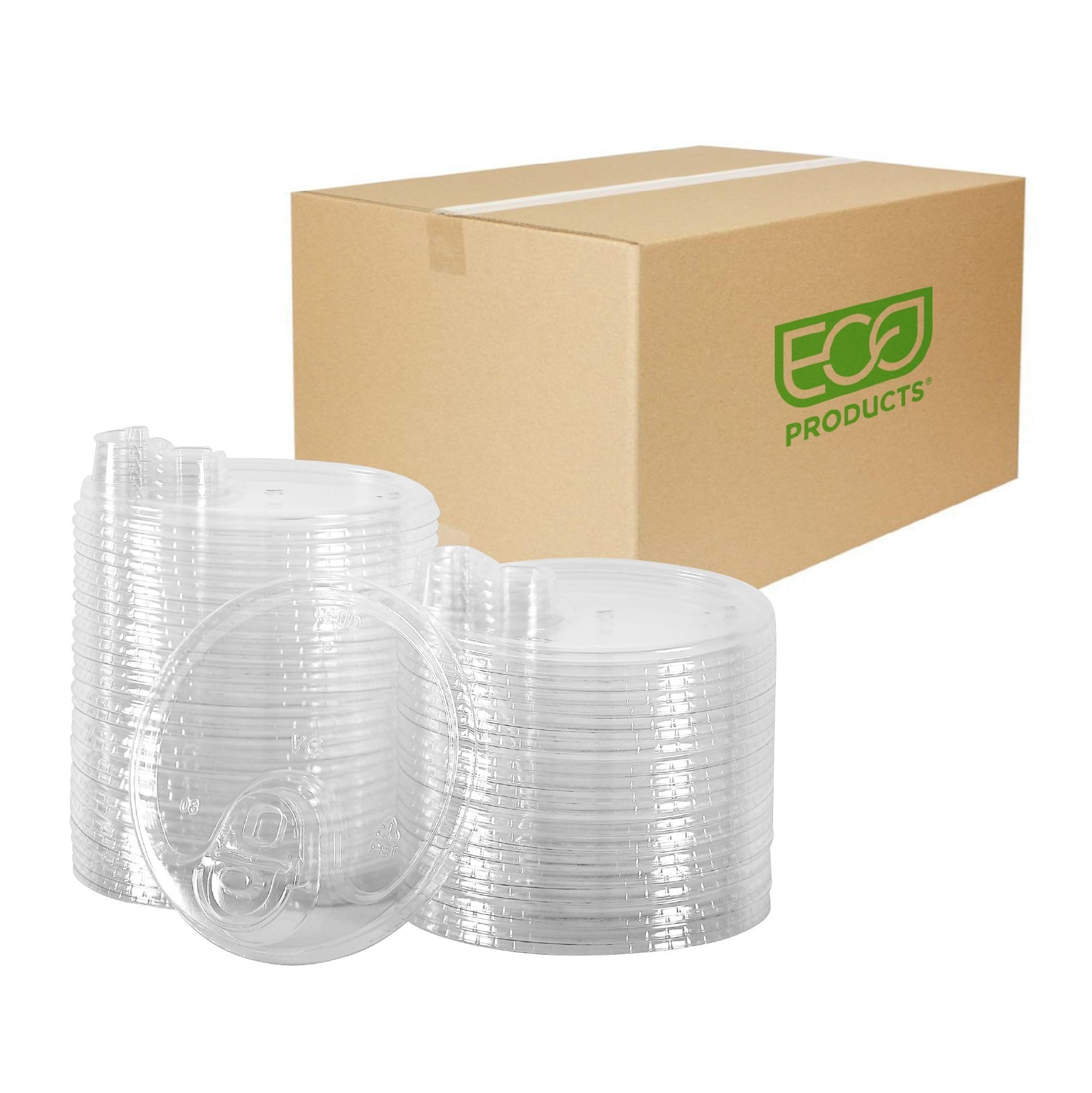 Eco-Friendly BlueStripe Recycled Plastic Cup Lids - 1000 Pack, Fits 9-24oz Cups, 30% Post-Consumer rPET Material - Perfect for Cold Beverages, Smoothies, Iced Coffee & Takeout Snacks at Cafes, Restaurants & Events