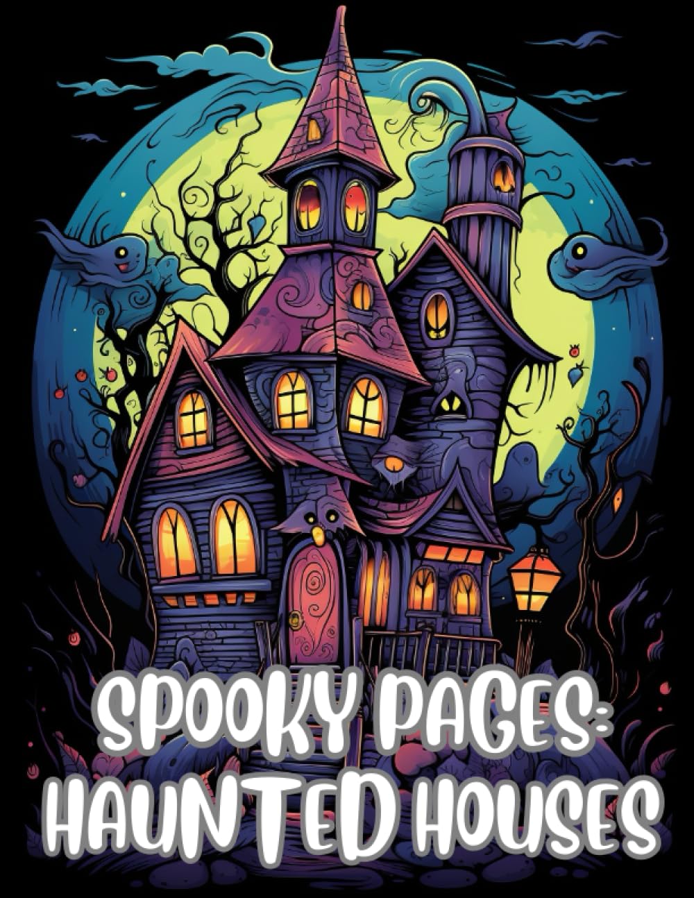 Spooky Haunted House Coloring Book for Kids & Adults - 45 Scary House Exterior Designs for Halloween Fun | Perfect for Stress Relief, Art Therapy & Family Activities