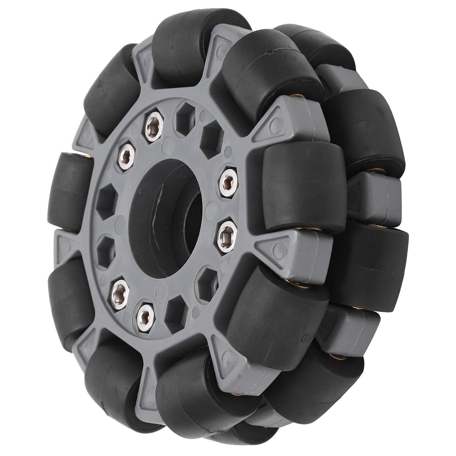 Omni Wheel 14049 - 100mm Dual Plastic Omnidirectional Wheels for Robot Kits & Racing Drones | Perfect for DIY Robotics, RC Vehicles, and Automation Projects