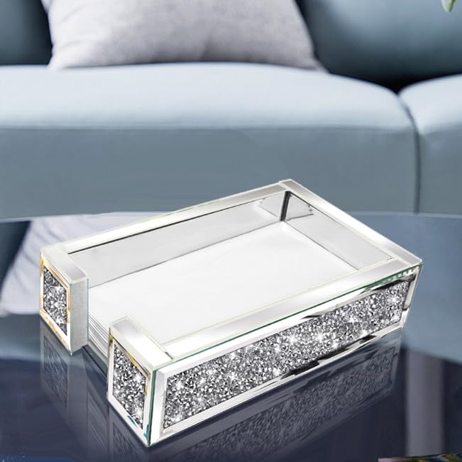 Crystal Crushed Diamond Napkin Holder - 9.4