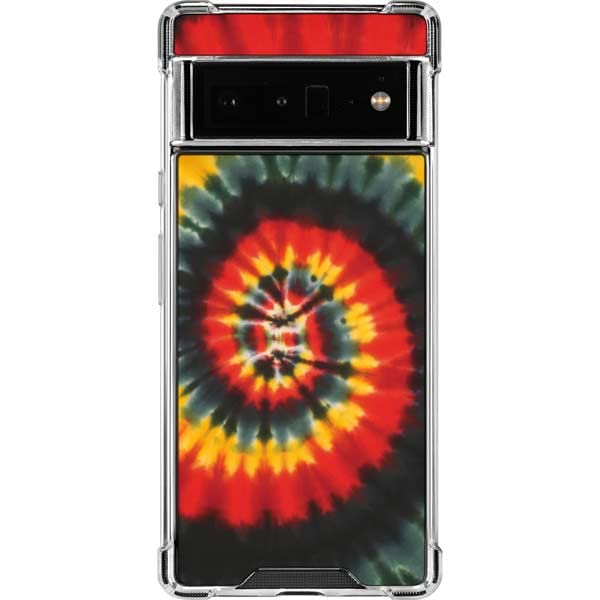 Google Pixel 6 Pro Clear Phone Case - Liquid Blue Tie Dye Design for Protection & Style