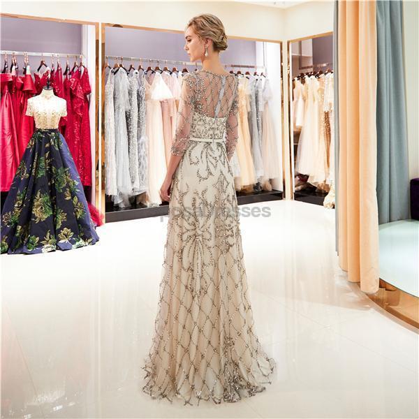 Sparkly Sequin Long Sleeve Mermaid Prom Dress for Evening Party & Formal Events - Elegant Homecoming, Quinceañera, and Special Occasion Gown (Style 12047)
