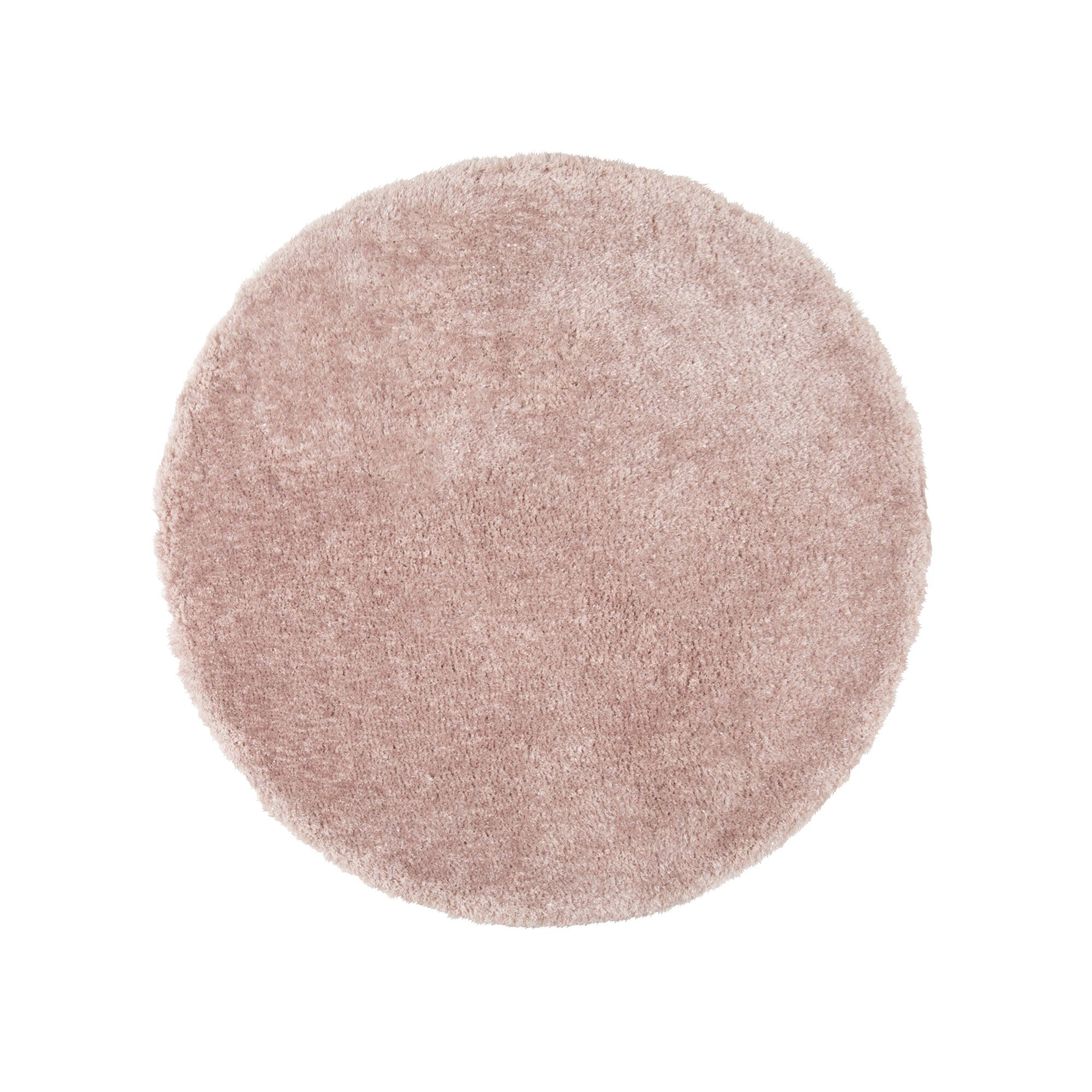 Kaste Round Area Rug 59 Inches (150cm) Pink - Soft Non-Slip Living Room Rug for Bedroom, Nursery, Dorm Decor