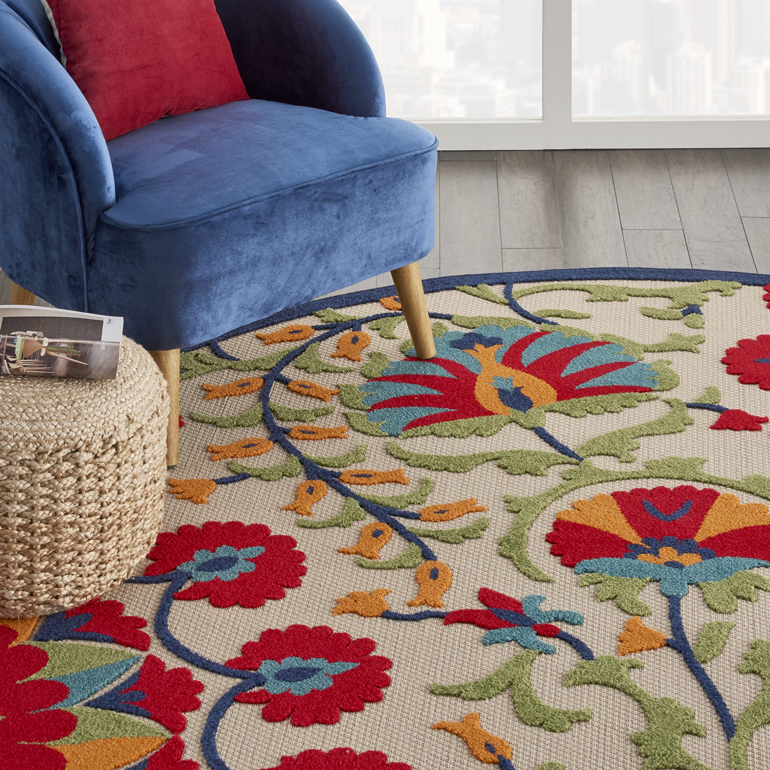 Nourison Aloha Indoor/Outdoor Round Area Rug - 7'10