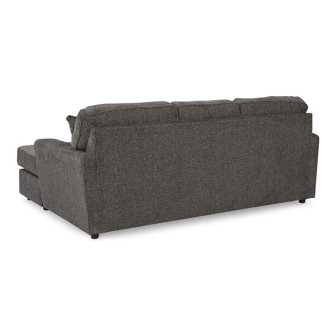 Cascilla Sofa Chaise Lounge - Modern Slate Gray Sectional Couch for Living Room, Family Room & Apartment Decor