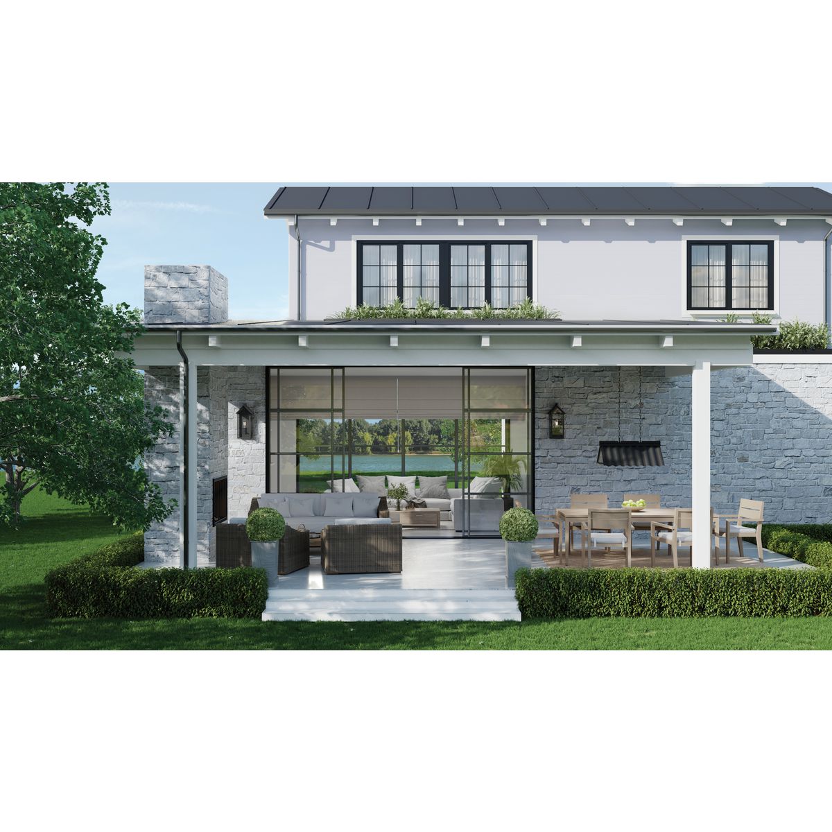 POINT DUME® Dunemere Outdoor Wall Lantern - Weatherproof DURASHIELD Coating (P560304) - Perfect for Porch, Patio, Garden & Exterior Home Lighting