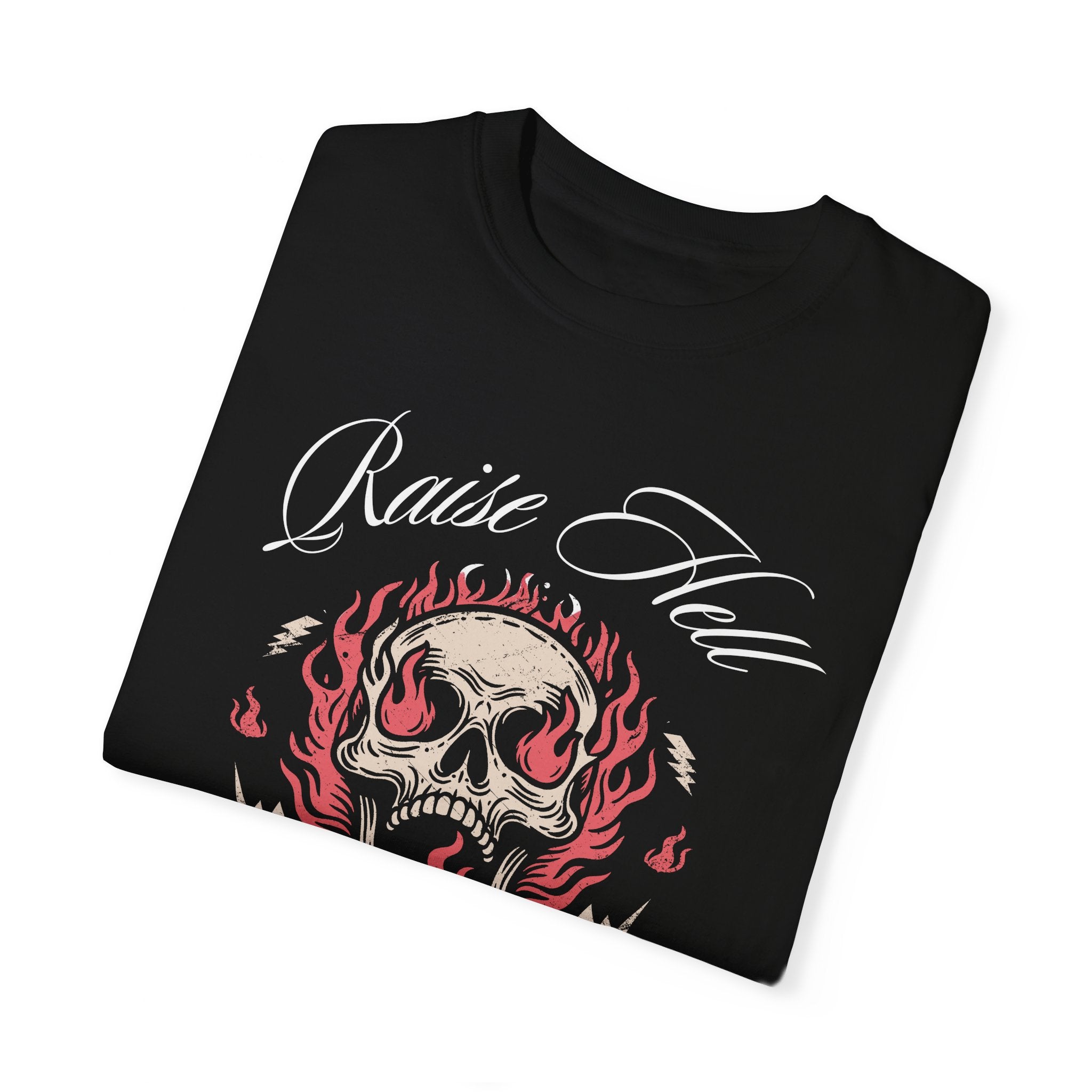 Raise Hell Kid T-Shirt - Cool Graphic Tee for Boys & Girls - Trendy Streetwear for Teens - Perfect for Concerts, Skateboarding & Casual Outfits