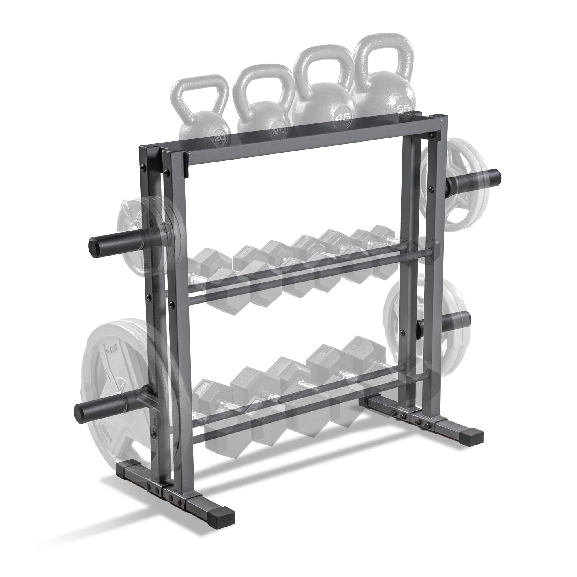 Marcy Heavy Duty Weight Storage Rack for Dumbbells, Kettlebells & Weight Plates - Gym Equipment Organizer for Home & Commercial Fitness Spaces