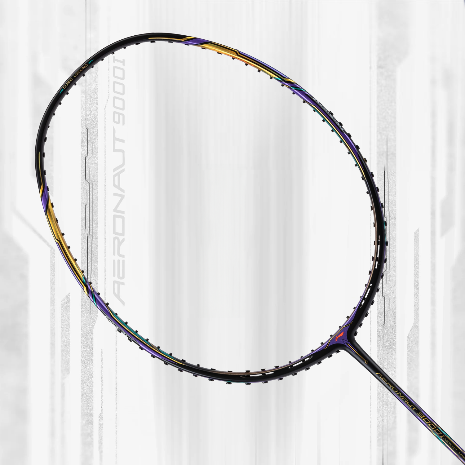 Li Ning Aeronaut 9000 I Badminton Racket (Black/Gold) - Professional Carbon Fiber Shuttlecock Racket for Smash Power & Control - Perfect for Tournaments & Training Sessions