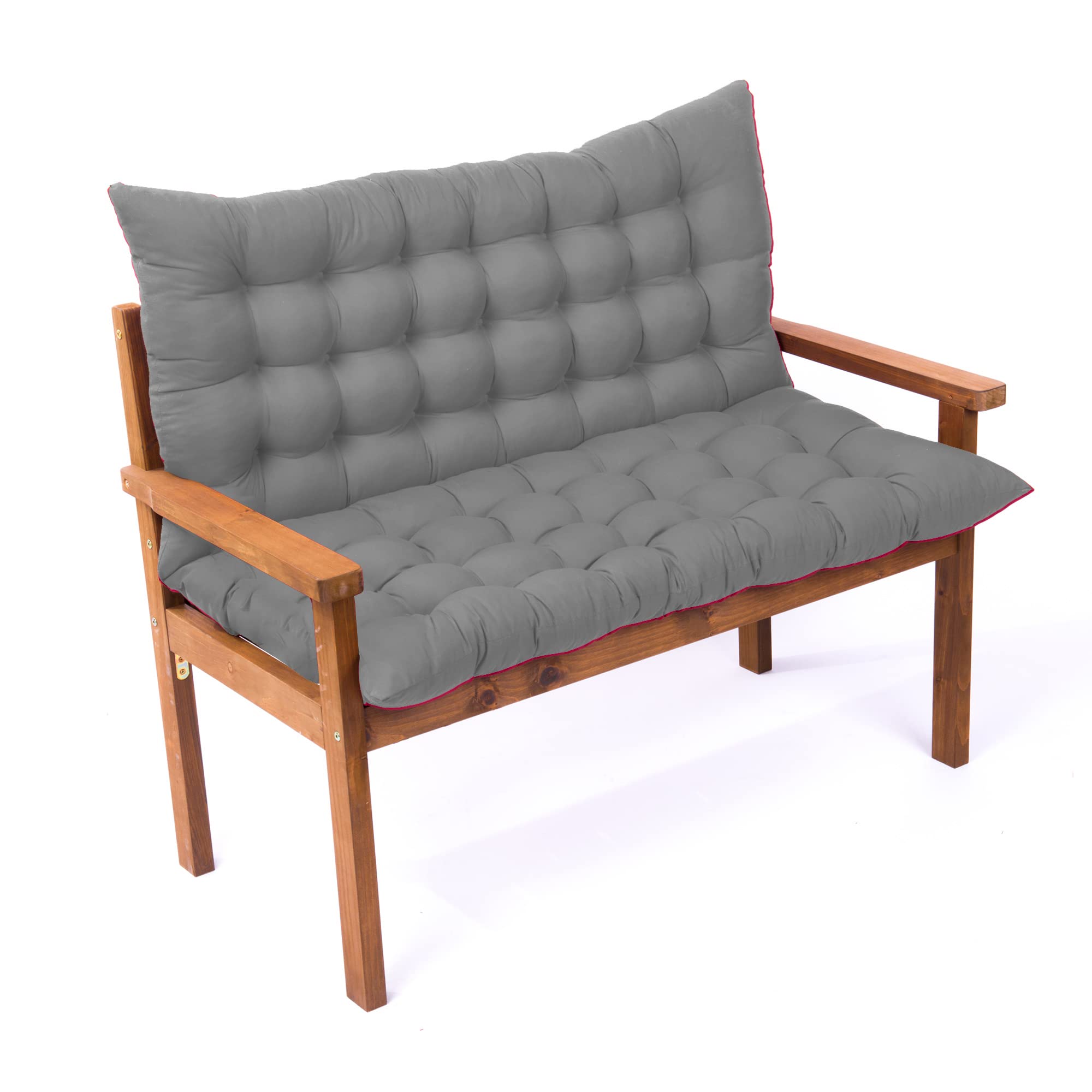 2-3 Seater Outdoor Bench Cushions with Backrest & Ties - 40x40 Inch Green Patio Swing Seat Pads for Garden Furniture, Wicker Chairs & Loungers - Perfect for Backyard, Deck, Porch & Poolside Relaxation
