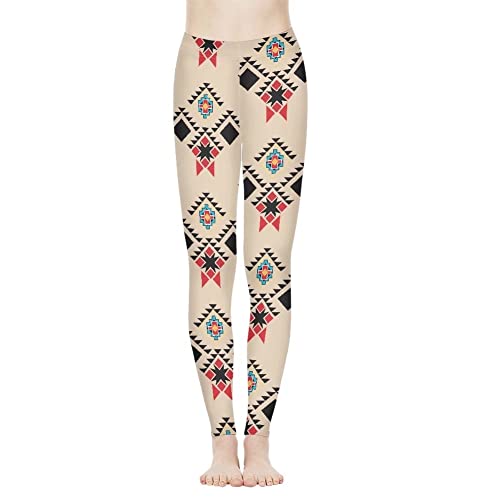 ORGYPET Women's High Waisted Seamless Leggings - Yoga Pants with Tribal Print for Workout, Gym & Running | Comfortable Athletic Tights for Fitness, Lounge & Daily Wear