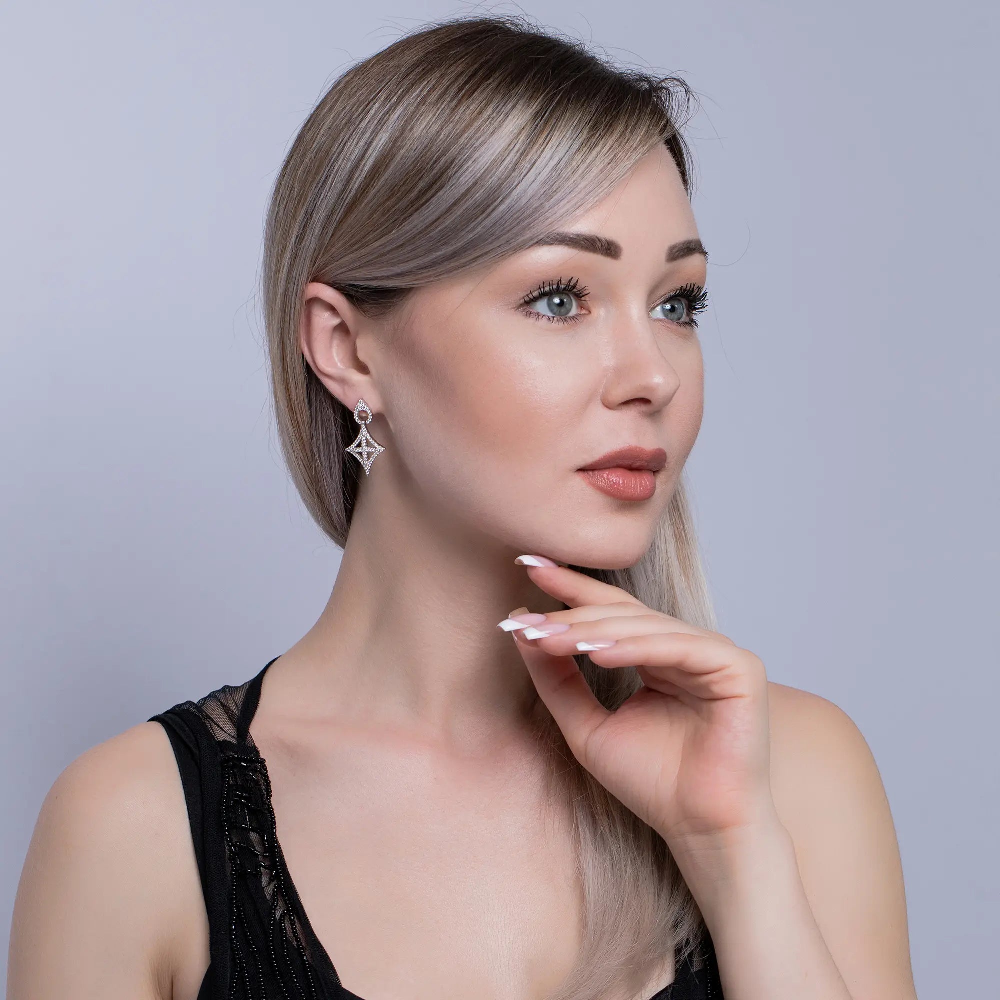 Eastern Tulip Earrings for Women - Elegant Floral Dangle Earrings, Handmade Silver Plated Jewelry, Perfect for Weddings, Parties & Daily Wear
