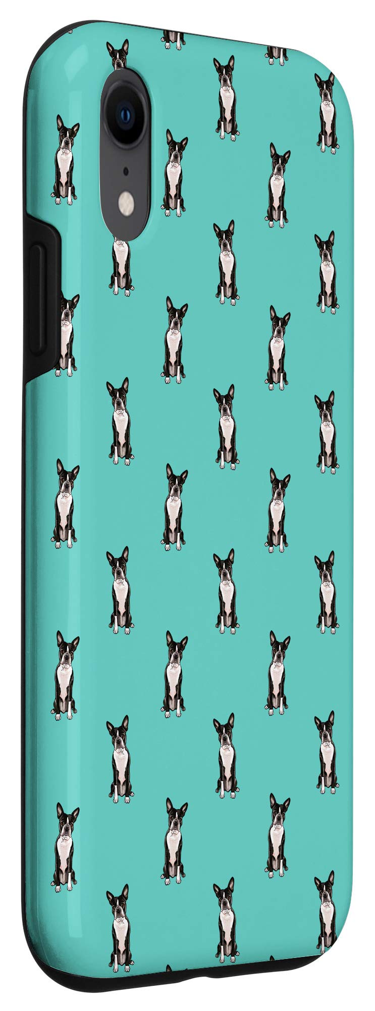 iPhone XR Case - Boston Terrier Dog Pattern in Blue | Protective Phone Cover for iPhone XR | Perfect for Pet Lovers, Daily Use & Gifts