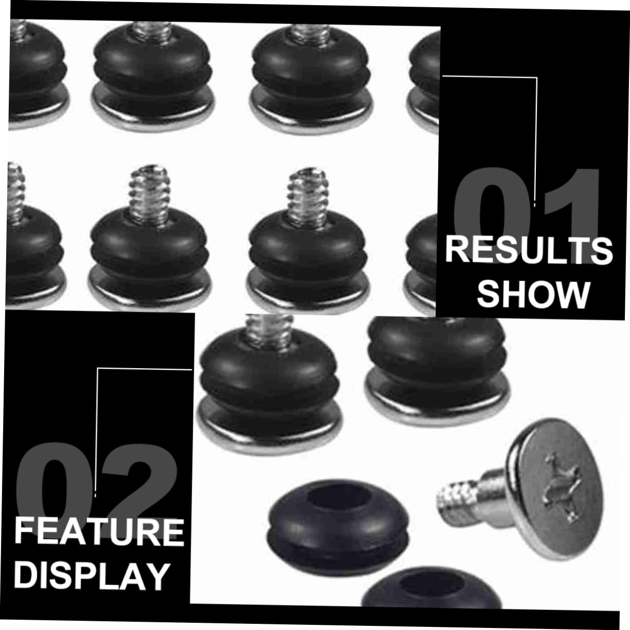Homoyoyo 20pcs Hard Drive Screws - Replacement Screws for Motherboard, Computer Case & Laptop - Metal Rubber Mounting Kit - Perfect for PC Building, Repair and Upgrades