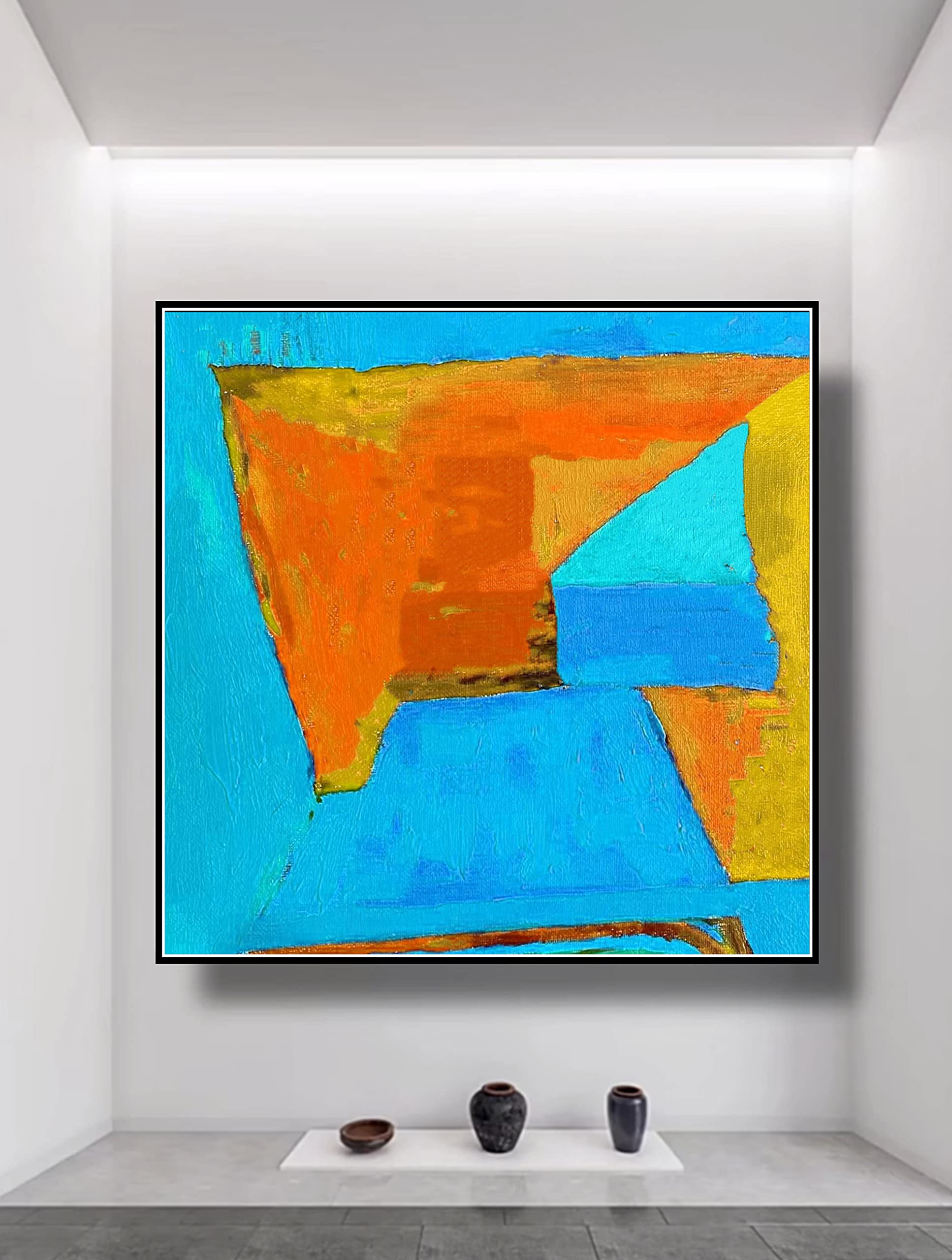 Original Abstract Resin Art - Colorful Modern Wall Painting on Canvas for Living Room & Office Decor | Large Handmade Contemporary Artwork