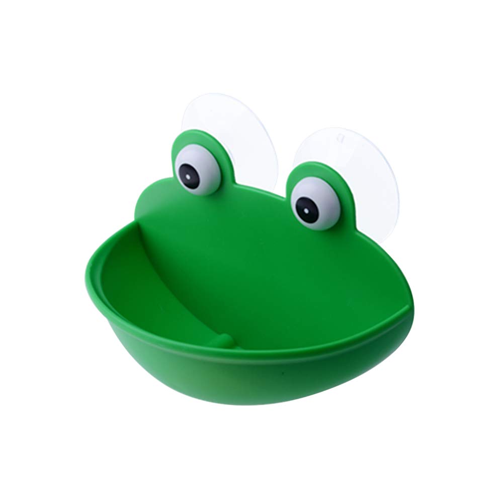 Wall Mount Soap Dish with Suction Cup - Cabilock Frog Shaped Soap Holder for Bathroom, Kitchen Sink | Durable Vacuum Container for Bar Soap Storage (Perfect for Showers, Vanities & Wet Areas)