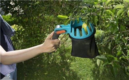 Gardena 3115-30 Combisystem Fruit Picker with Extendable Handle - Lightweight Aluminum Fruit Harvesting Tool for Apples, Pears, and Oranges - Perfect for Home Garden, Orchard, and Backyard Fruit Picking