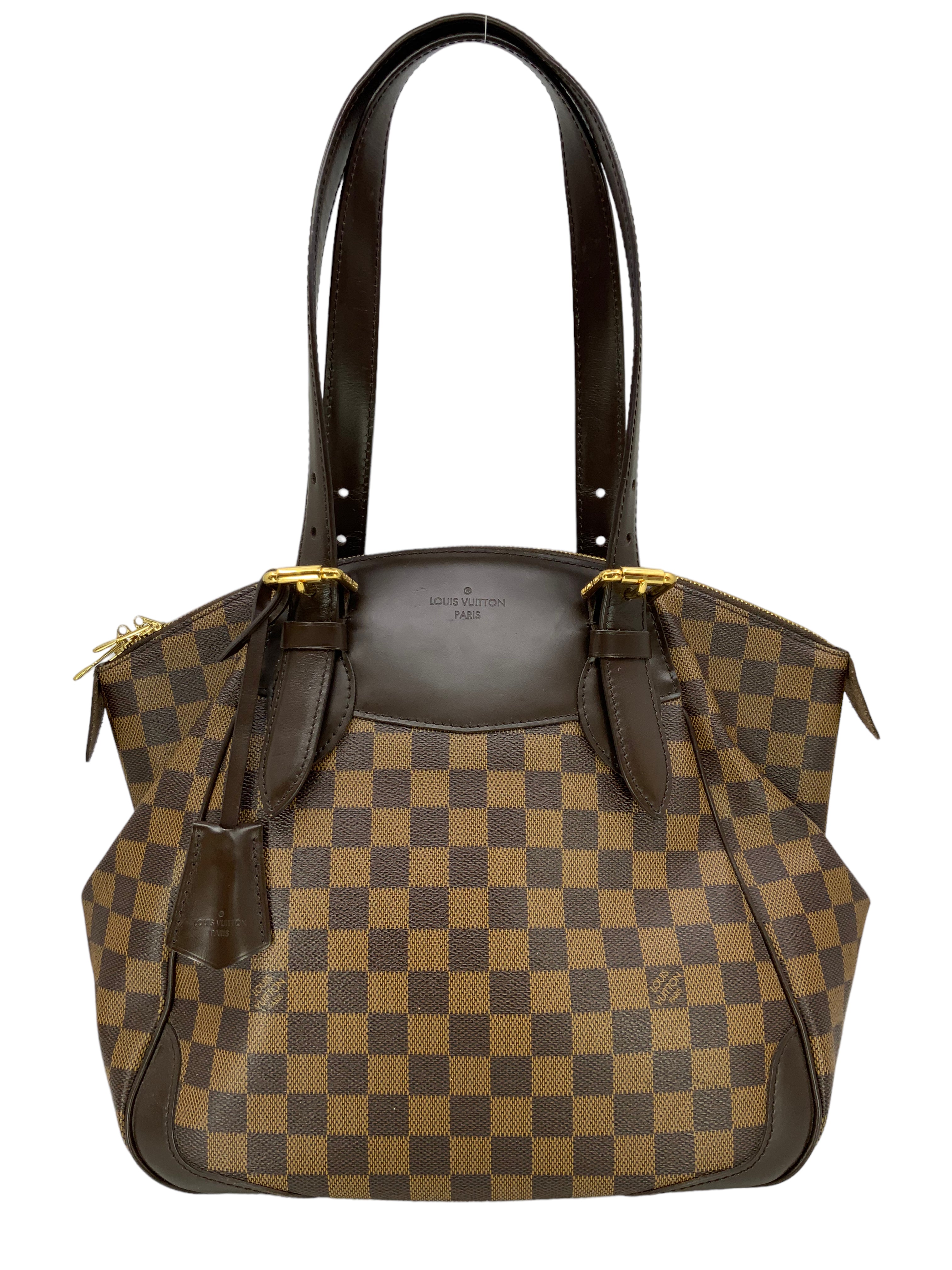 Authentic Louis Vuitton Damier Ebene Verona MM Shoulder Bag - Luxury Designer Handbag for Women | Perfect for Work, Travel & Everyday Use