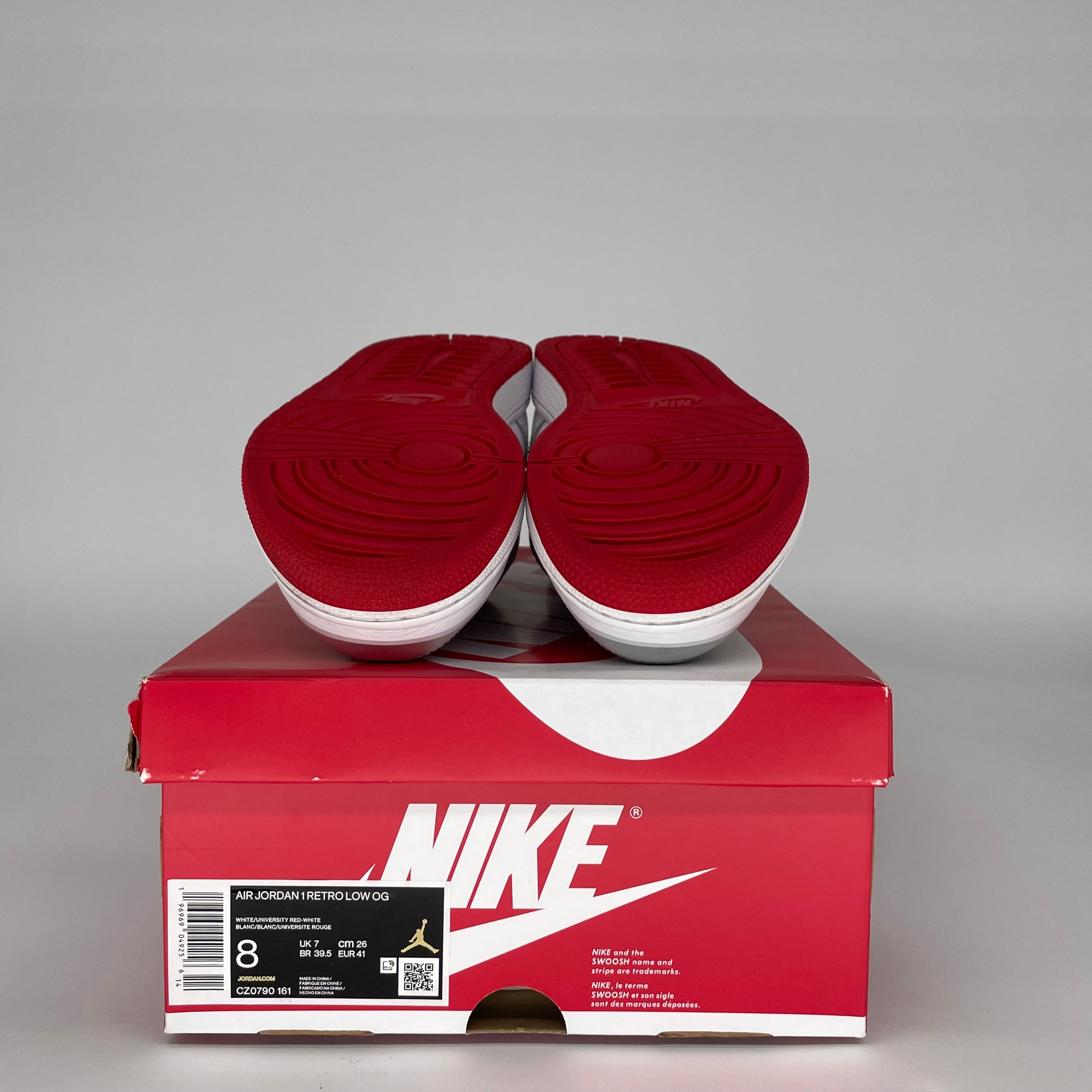 Air Jordan 1 Low University Red Men's Shoes - Size 8 (CZ0790-161) | Retro Basketball Sneakers for Casual Wear & Street Style