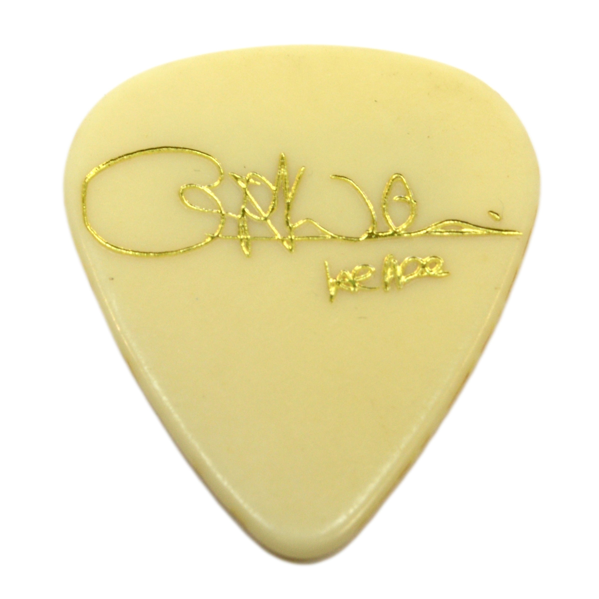 Original Cliff Williams AC/DC Razor's Edge '90 Tour Guitar Pick - Off White & Gold Collectible for Musicians & Fans - Perfect for Guitar Playing, Collecting, and AC/DC Memorabilia Display