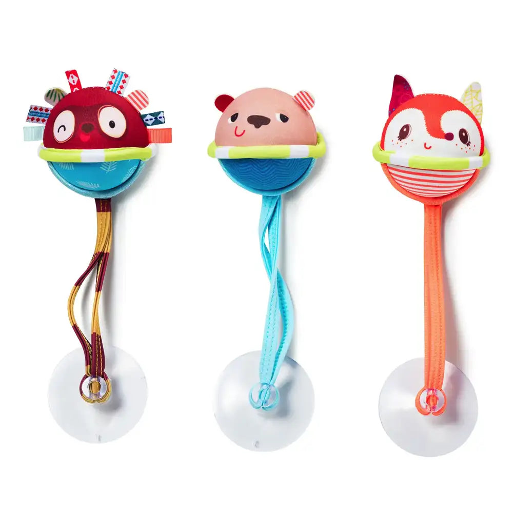 Lilliputiens 3-Pack Soft Bath Balls for Babies & Toddlers - Fun & Safe Bathtime Toys for Sensory Play and Early Learning