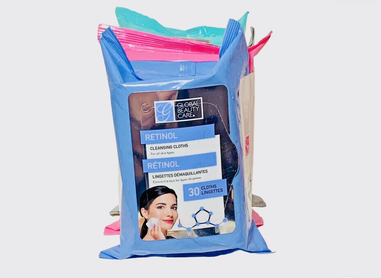 Deep Cleansing Facial Wipes with Collagen & Retinol - Moisturizing Makeup Remover Wipes for All Skin Types, Infused with Dead Sea Minerals - Perfect for Travel, Gym & Daily Skincare Routine