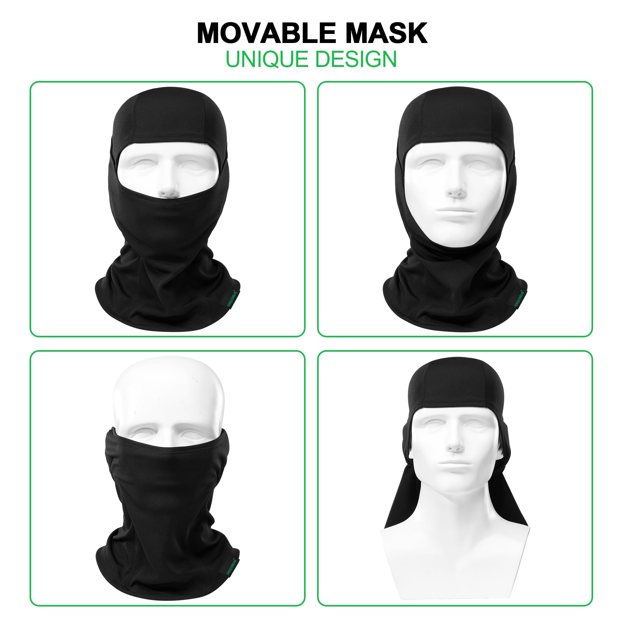 3-Pack Balaclava Ski Mask for Men & Women - Breathable Full Face Cover for Skiing, Snowboarding, Cycling & Outdoor Winter Sports - Cold Weather Gear for Running, Hiking & Motorcycle Riding