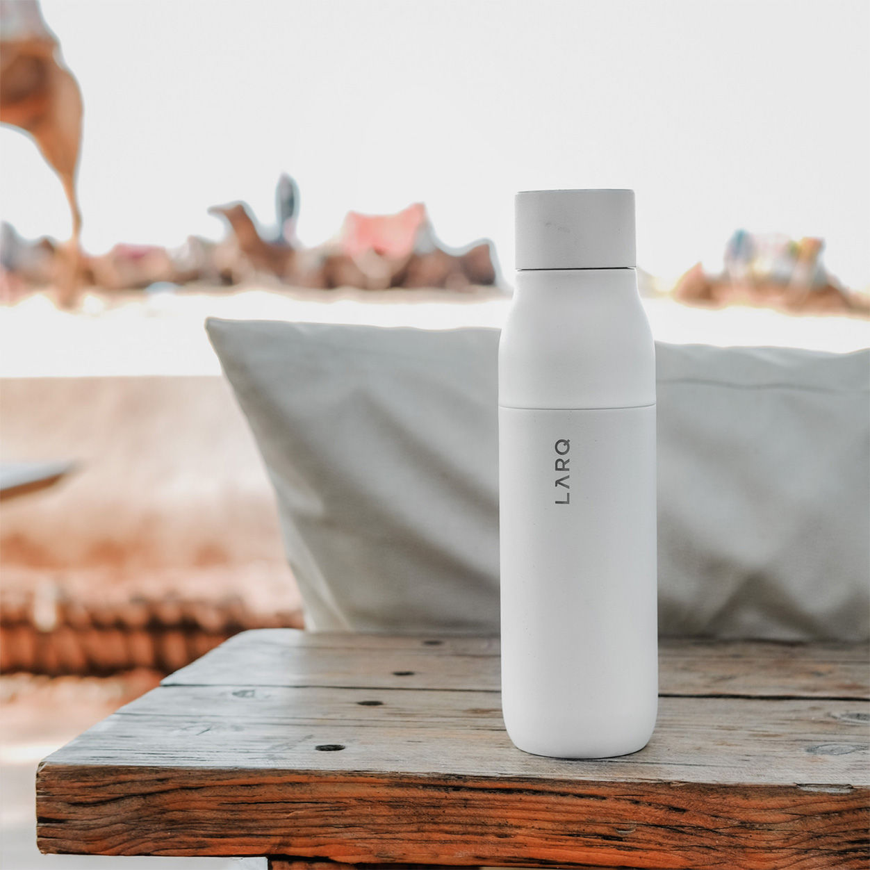 LARQ Self-Cleaning Water Bottle with PureVis™ UV-C Technology - BPA-Free, Insulated Stainless Steel Vacuum Flask for Hiking, Gym & Travel - Keeps Drinks Cold 24H or Hot 12H