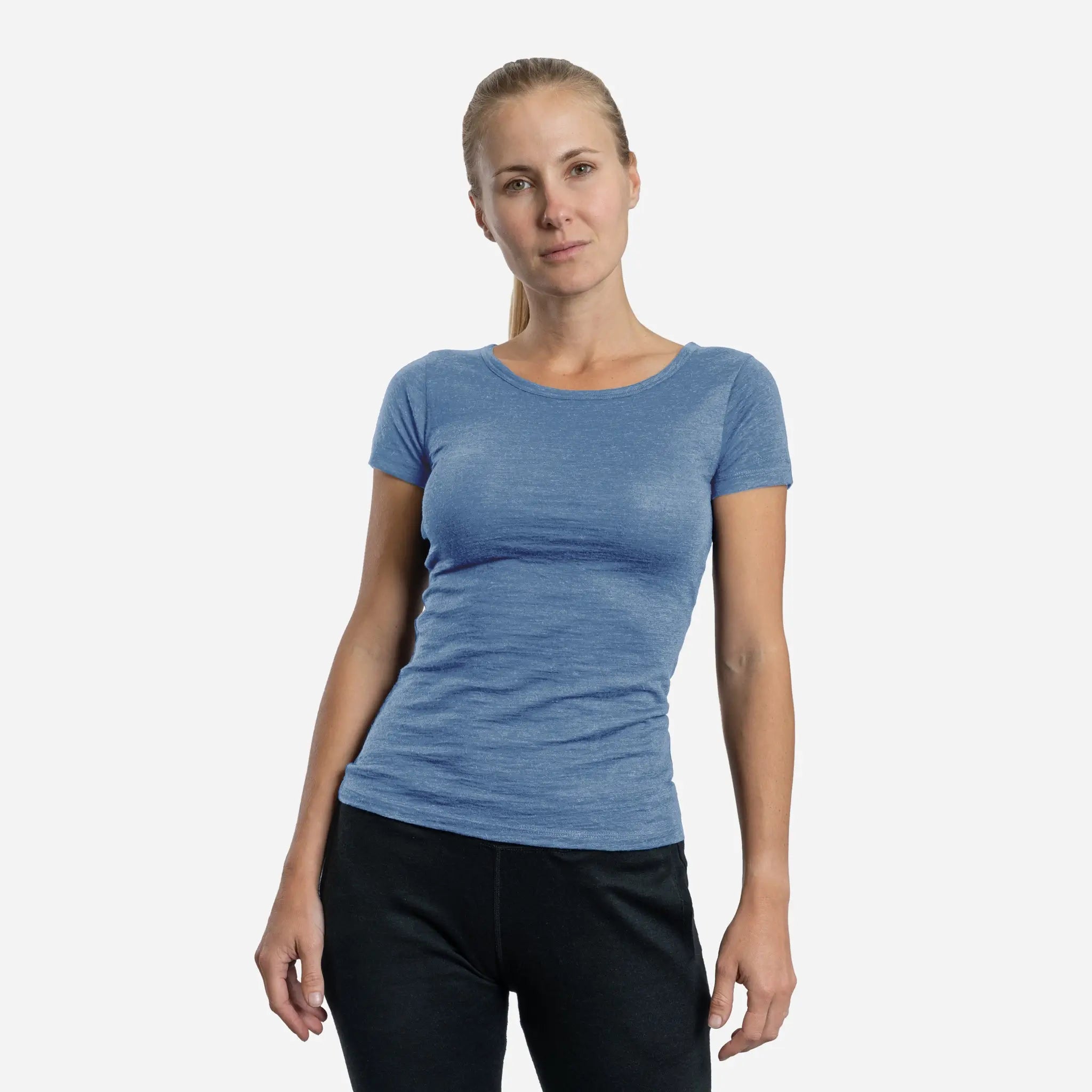 Ultralight Women's Alpaca Wool T-Shirt - 160 GSM Soft Crew Neck Tee for Travel, Hiking & Everyday Comfort