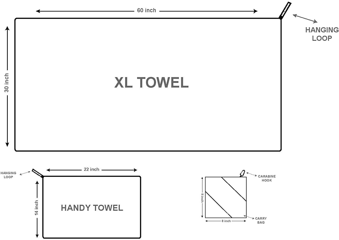 **XXL Travel Towel - 2 Pack Quick Dry & Ultra Soft Microfiber Towels, Lightweight & Compact for Gym, Swimming, Travel, Backpacking, Camping, RV, Beach - Perfect for Sports, Outdoor Adventures & Travel Essentials**